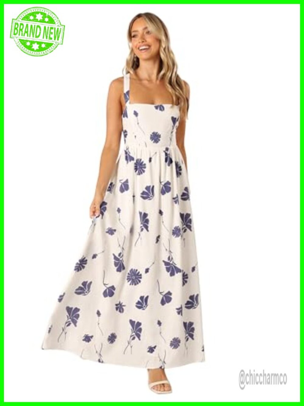 Petal & Pup Hazel Maxi Dress Square Neck Sleeveless Corset Back